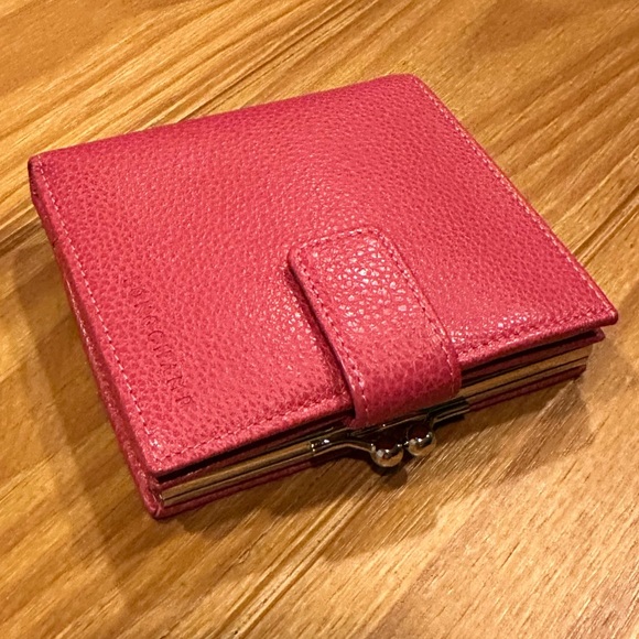 Longchamp Le Fuolonne French wallet in Pink Leather - Picture 3 of 6